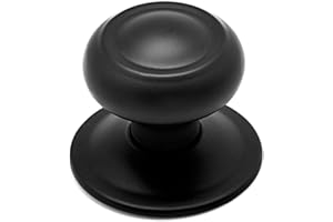 JDEL Pomo fijo para puerta entrada negro