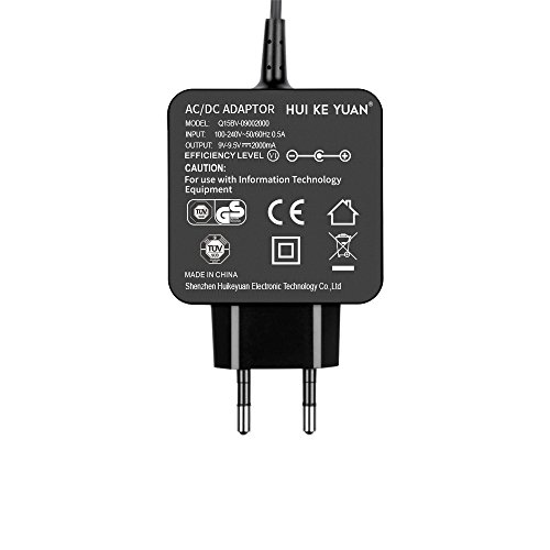 [TUV GS LISTED] HUIKEYUAN Netzteil 9V 2A 18W Ladegerät Ladekabel AC Adapter, AC to DC Converter 5.5*2.5mm - 2