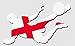 Produktbild 1art1 76336 Fußball - Fußballer Mit Flaggen-Trikot, England Wand-Tattoo Aufkleber Poster-Sticker 120 x 60 cm