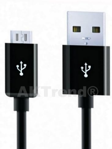 Aktrend Original USB Sync - &amp; Recharger Cable - Data Cable for Sony Xperia Z3/Z2/Z1/Z Ultra/Samsung Galaxy S5/S4/S4mini/S3mini/S3/Tab 3/Note 10.1 2014/Note 4/Note 3/Note II GT-N7100/Mega 6.3/HTC One/One Mini/Huawei P6/LG G2 (Micro-USB, Black, 100 cm)