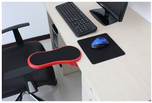 YANGHX Ergonomic, Adjustable Computer Desk Extender Arm Wrist Rest Support (RED)