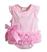 Baby Girls Infant Short Sleeve Bodysuit Rompers Ballet Sheer Skirt