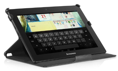 StilGut UltraSlim Case, Tasche für Lenovo IdeaTab S6000 mit Standfunktion, Schwarz B-WARE MODELL! - 2