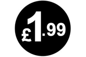 AUDIOPRINT LTD. from 99p to £10 - Pack of 200 Black 20mm Price Stickers/Sticky Labels (Black £1.99)