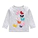 Produktbild QinMM Kleinkind Baby Kinder Mädchen Bogen Langarm Schmetterling Applique Tops Outfits Kleidung Herbst Frühling Tops Nette Marine Grau Für 12 Monate-4 Jahre (12M, Marine)