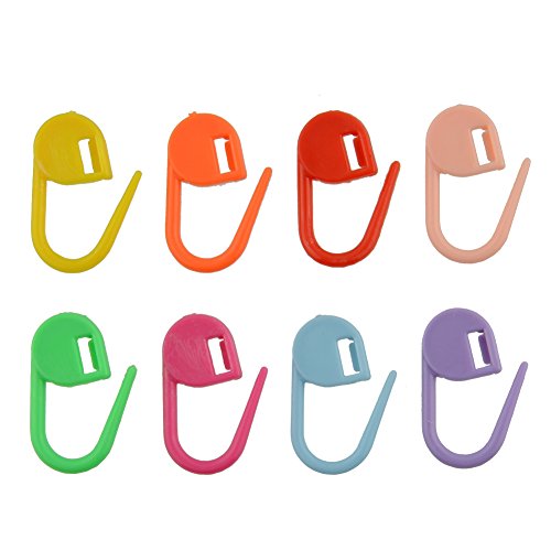 Miryo-100pcs marcadores de la puntada de pl  stico para hacer punto del ganchillo de bloqueo  cierre de ganchillo  herramientas para hacer punto Multicolores