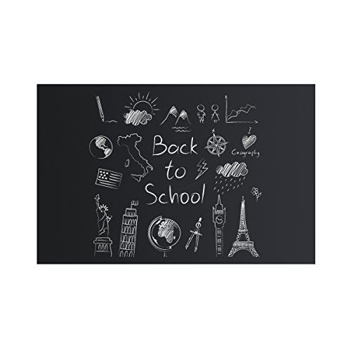 NUOLUX Tafel Aufkleber Wandtattoo 6 farbige Kreide und Radiergummi Tuch enthalten – Tafel Kontakt Papier Vinyl Chalk Board Paint Alternative (12′ x 17,7″) Innenministerium Dekor - 8