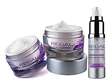 Regal Age Control - Pack de 3 cremas con efecto antiarrugas y lifting - Crema de día, Crema de Noche y Serum Contorno de Ojos y Labios