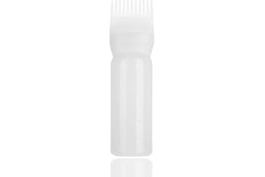 INTENST Hair Smear Bottle, Applicateur de Peigne, Outils Essentiels pour la Teinture de Cheveux Applicateur pour Peigne de Racines Bouteille de Teinture pour les Cheveux (Blanc)