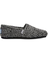Toms Classic Negro Kint Shearling Mujeres Espadrilles Zapatos