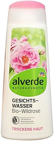 Alverde Organic Wild-Rose Facial-Toner for Dry / Sensitive Skin - Certified Natural / Vegan/ No Animal Testing -200 ml