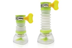 ROUCERLIN Faucet Water Purifier, Movable Kitchen Tap Head 360 Rotatable Sink Faucet Sprayer, Swivel Water Saving Tap Aerator Diffuser Faucet Nozzle Filter Adapter, Anti-Splash Extender Spout (Green))