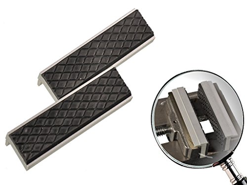 2 teiliges Set Schutzbacken für Schraubstock weich 100mm mit magnetischer Rückseite