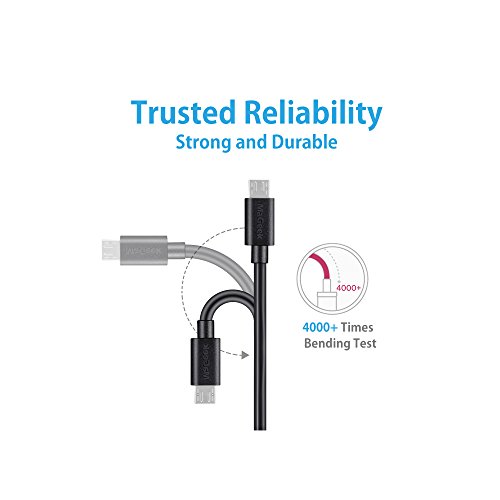 MaGeek® [5-Pack] Premium 0.3m Kurz Micro USB Kabel Schnell Aufladen Synchronisationen und Ladekabel für Android, Samsung, HTC, Motorola, Nokia und mehr (Schwarz) - 6