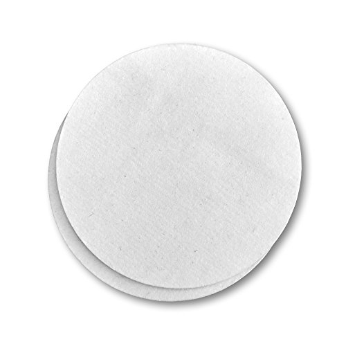 Scheibe aus Filz (Wollfilz), Großer Untersetzer, für Töpfe und Blumentöpfe, als Dekomaterial, reinweiß, 20 cm Durchmesser, 4 mm dick – 2 Stück - 2