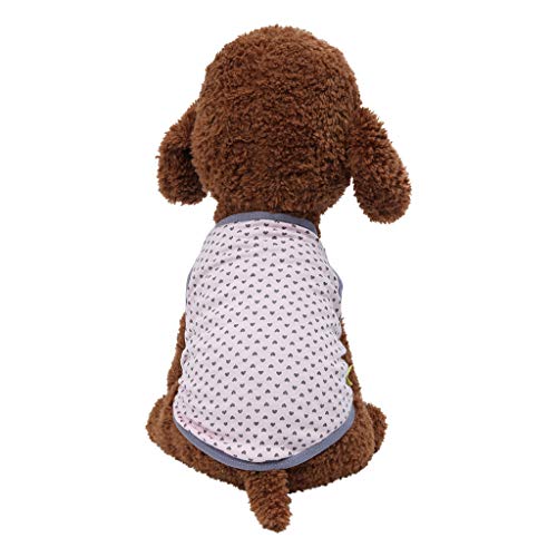 Preisvergleich Produktbild Hawkimin haustierkleidung Hund Niedlichen Haustier Frühling und Sommer atmungsaktiv Liebe drucken Weste Hund Katze dünne Kleidung