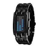 Luxus-Edelstahlband für Herren, Digitales LED-Armband Modisch Leicht zu verwenden