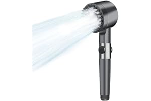 TENUISKFT Słuchawka prysznicowa, wysokociśnieniowa, oszczędzająca wodę, do masażu, 4 tryby pracy, uchwyt, wielofunkcyjna, regulowana głowica prysznicowa z filtrem, dla dorosłych, dzieci, zwierząt domowych
