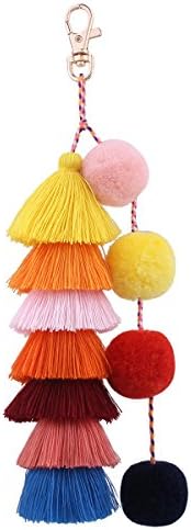 Color Tassel Keychain, Creative Handmade Fashion Bohemian Mobile Phone Pendant, Bag Hanging Pendant Jewelry Ornaments - Style C