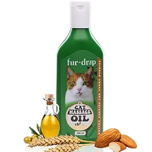 Fur-Drop 100ml Cat Massage Oil, Itching Relief, Cat Dry Skin Treatment, Kitten Skin Infection Treatment, Skin Coat Shining, Herbal Oil, Cat Oil For Hair Fall, Oil For Ticks And Fleas, Coat Oil. Persian Cat, Almond Oil.