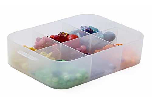 Sundis Pure Box A5 Flat+ SEP TPT pcb8 Separadores, Caja Empilable Multiusos con Compartimentos Y Tapa En Opción, 45x35x25 cm