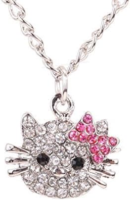 New Girls Hello Kitty Crystal Chain Necklace