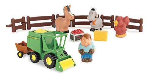 Tomy Farm - Conjunto cosechadora Divertida, con Granjero y animalitos (Bizak 30693069)