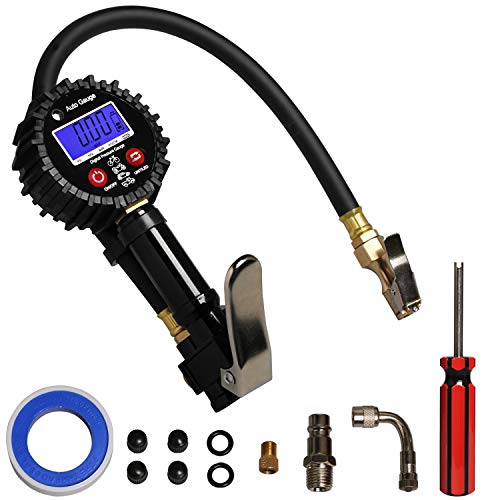 ENDARK Pistola Gonfiaggio Pneumatici, Manometro Pressione Gomme, Manometro Digitale Pressione con Display LCD per Auto, Moto, Camion,SUV 250 PSI