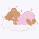 8-tlg. Bettsetpaket Sleeping Bear in rosa inkl. Himmelstange, Kissen + Decke - 6