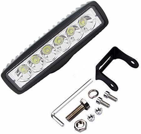 TXVSO8 1pc 18w LED WORK LIGHT Flood Beam Adjustable RZR Offroad Jeep Rhino Sandrail Canam Buggy Utv