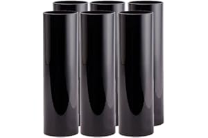 SPARKLERS CLUB Lot de 6 Verres Tube Noir 22cl - Incassable pour Cocktail Made in France - Prise en Main Facile, Idéal pour Soirée et Évènements - Livraison 24/48H
