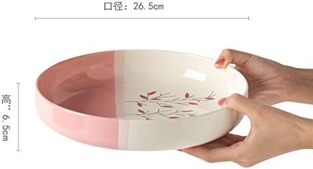 TXDQFa Ceramic lovely large fruit salad bowl dim sum large bowl household tableware,A
