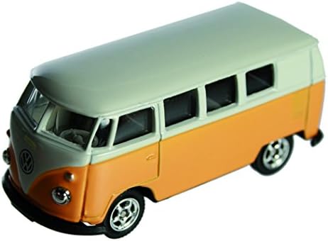 Yellow VW Welly T1 Camper Van 1963 Model Car - Vintage Retro Style