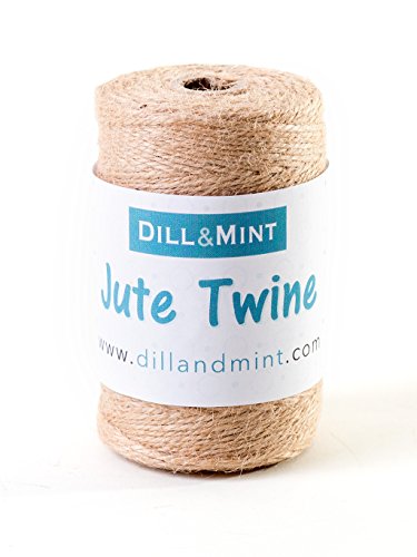 DILL und Minze Jute Bindfäden – 150 m von starker 2 mm Bindfäden ideal für Garten, Home und Craft