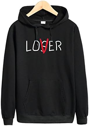 MAOSHANG Pennywise It Loser Hoodie Men Women Casual Losers Club Lover Sweatshirt Movie Derry Maine Tops Black M