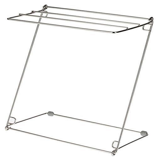 Preisvergleich Produktbild Da Jia Inc Edelstahl Standtrockner Faltbar Wäscheständer klappbarer Handtuchständer schräg mit 4 Heizrippen 28*14*25CM