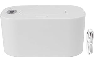 WUSDAYER Baby Wipe Warmer,Wet Wipe Warmer,Constant Temperature Portable Wipe Heater Temperature Adjustment Warm Keeper Dispenser (Off-White)