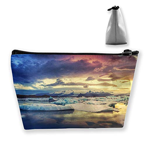 Beautiful Nature Women Cosmetic Bags Portable Pouch Trapezoidal Storage Bag Travel Bag with Zipper