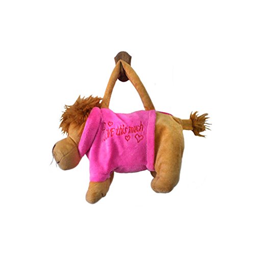 Preisvergleich Produktbild Mädchen Geldbörse Totes Reißverschluss Handtasche Weicher Plüsch Tiermodell Spielzeug -Cute Löwe