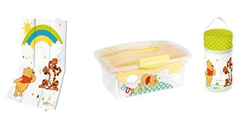 Preisvergleich Produktbild Reise-Wickelunterlage + Warmhaltebox + Traveller Box Disney Winnie Pooh weiß
