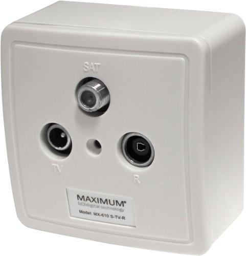 Preisvergleich Produktbild Kjaerulff1 Maximum MX-610 3-Loch Sat-Antennensteckdose