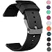 Produktbild JIELIELE Uhrenarmband 20mm Kautschuk Armband für Samsung Gear Sport/Gear S2 Classic/Huawei Watch (20mm, Black)