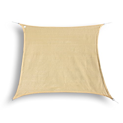 hanSe® Marken Sonnensegel Sonnenschutz Segel Quadrat 7×7 m Sand - 3