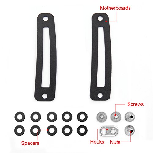 Schlüssel Organizer, Aodoor Aluminium Schlüsselhalter mit Autoschlüsselschlaufe, Schlüsselanhänger Schlüsselmäppchen für bis zu 10 Schlüssel (Schwarz) - 2