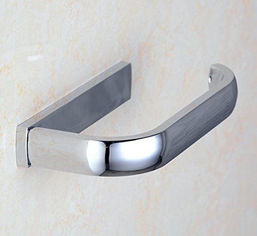 Hiendure®Mode Wandhalterung Messing Toilettenpapierrollenhalter Badezimmer-Gewebe-Rack Verchromte - 4
