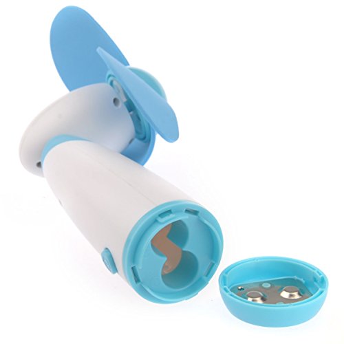 Tinksky Handventilator Batterie Mini Ventilator der Weichschaum-Blades Lüfter(blau) - 3