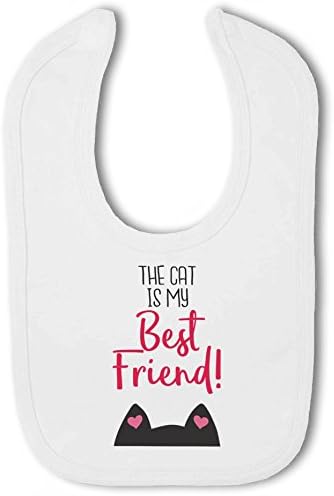 The Cat is my Best Friend! - Baby Velcro Bib