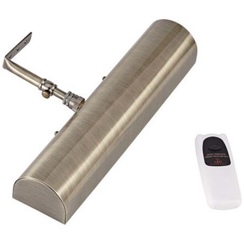 Concept 102L - Mando a distancia inalámbrico con iluminación LED, 11 1/2 pulgadas, latón envejecido con tonos plateados