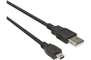 PremiumCord Cavo di Collegamento USB - Mini USB 0,2m, USB A Maschio a Mini B Maschio, Cavo Dati USB 2.0 Ad Alta velocità 480mbit/s, 5 Pin, 2X Schermato, AWG28, Colore Nero, 0,2m