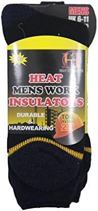 1pair Mens Chunky Extra Warm Heat Insulator Socks Hot Sox Work Hike Walking Boot Builders Socks Yellow